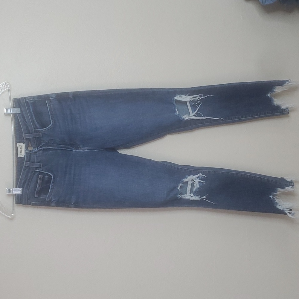 L'AGENCE High Rise Distressed Skinny Jeans